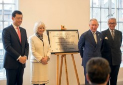 TRH The Prince of Wales and The Duchess of Cornwall with the Chinese Ambassador and Sir David Tang