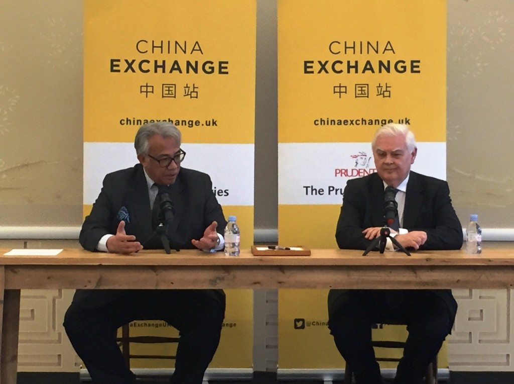 Lord Lamont and Sir David Tang at China Exchange