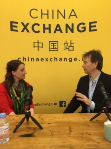 Michael Wood with China Exchange CEO Freya Aitken-Turff