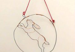 Wire Rabbit in the Moon